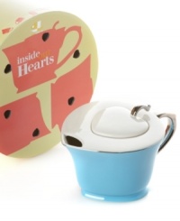 Pour your heart out. The Inside Out Heart teapot combines a fun-loving shape, turquoise shade and sparkling trim to woo just about any tea drinker. An adorable gift with a box to match, from Classic Coffee & Tea. Pour your heart out. The Inside Out Heart teapot combines a fun-loving shape, turquoise shade and sparkling trim to woo just about any tea drinker. An adorable gift with a box to match, from Classic Coffee & Tea.