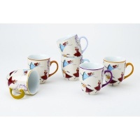 Classic Coffee & Tea Set Of 6 Dancing Fairies Mugs Classic Coffee & Tea Set Of 6 Dancing Fairies Mugs