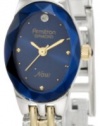 Armitron Women's 752641BLU NOW Diamond Accented Two-Tone Bangle Blue Dial Dress Watch