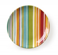 Clay Art Floral Stripe 14-Inch Round Platter