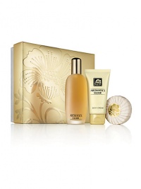 Touch senses and lift the spirit in subtle, pleasing ways with Clinique's nonconformist fragrance, Aromatics Elixir. Indulge in 3 sensuous layers: Perfume Spray, lush body cream and a luxurious scented soap. Made in USA. Touch senses and lift the spirit in subtle, pleasing ways with Clinique's nonconformist fragrance, Aromatics Elixir. Indulge in 3 sensuous layers: Perfume Spray, lush body cream and a luxurious scented soap. Made in USA.