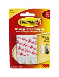 Command Medium Mounting Refill Strips, 9-Strip Command Medium Mounting Refill Strips, 9-Strip