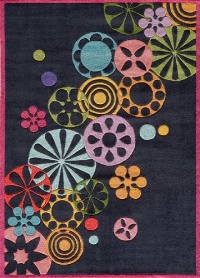 4' x 6' Rectangular Oscar Isberian Rugs Area Rug Black Color Hand Tufted China Lil Mo Hipster Collection 4' x 6' Rectangular Oscar Isberian Rugs Area Rug Black Color Hand Tufted China Lil Mo Hipster Collection
