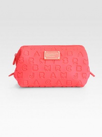 A bright and bold, neoprene style with a fun logo stamped design for all your favorite cosmetics.Top zip closureFully lined7W X 5H X 5DImported A bright and bold, neoprene style with a fun logo stamped design for all your favorite cosmetics.Top zip closureFully lined7W X 5H X 5DImported