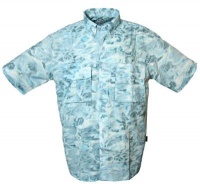 Aqua Design Camo Vented Mens Short Sleeve Camouflage Flats Fly Fishing Shirt (XXX-Large, Aqua Sky) Aqua Design Camo Vented Mens Short Sleeve Camouflage Flats Fly Fishing Shirt (XXX-Large, Aqua Sky)