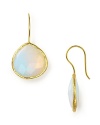 Coralia Leets' charming teardrop earrings feature gold wire framing faceted quartz.