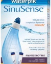 Waterpik SWS 360 Sinusense Squeeze Bottle Includes 60 Soothing Saline Packs With Aloe Vera and Eucalyptus, Blue