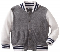 Splendid Littles Baby-boys Infant Varsity Active Lettermans Jacket, Heather Grey, 6-12 Months