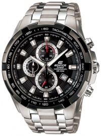 Casio Men's Stainless Steel Edifice Black Dial Tachymeter Casio Men's Stainless Steel Edifice Black Dial Tachymeter