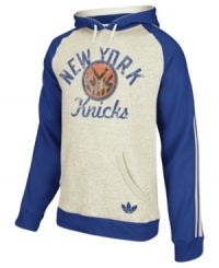 Keep warm as you cheer and rant for the NY Knicks in this pullover hoodie by adidas. Keep warm as you cheer and rant for the NY Knicks in this pullover hoodie by adidas.