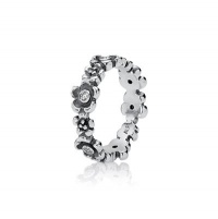 925 Sterling Silver Pandora Match Flower Clear CZ Ring Size 9 925 Sterling Silver Pandora Match Flower Clear CZ Ring Size 9