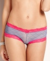 Pretty and sweet. JT Intimate's Argyle hipster features all around mesh with cute lacy trim. Style #JTS14C2-B