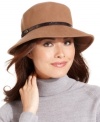 Let it pour; you'll stay covered with this trench coat hat from Nine West. Made from wool felt with a buckle accent at the band, it's the perfect companion -- rain or shine.