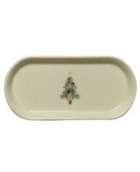 Make it merry. An extra-festive twist on an old favorite, the Christmas Tree bread tray is decked with ornaments to match every Fiesta color. Make it merry. An extra-festive twist on an old favorite, the Christmas Tree bread tray is decked with ornaments to match every Fiesta color.