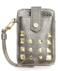 Give your gadget some attitude with this studded PDA case from Steve Madden, featuring a versatile wristlet strap. Slip it in your handbag or wear it on its own, for an edgy way to stay organized. Give your gadget some attitude with this studded PDA case from Steve Madden, featuring a versatile wristlet strap. Slip it in your handbag or wear it on its own, for an edgy way to stay organized.