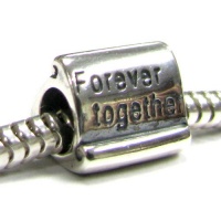 Sterling Silver Forever Together Letter Bead Charm For Pandora Troll Chamilia Biagi European Jewelry Sterling Silver Forever Together Letter Bead Charm For Pandora Troll Chamilia Biagi European Jewelry