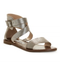 Bare your pedicure with the easy Bethanyy sandals by Steve Madden. A wraparound ankle strap lends a little edge to the cute design. Bare your pedicure with the easy Bethanyy sandals by Steve Madden. A wraparound ankle strap lends a little edge to the cute design.