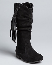 A soft take on her back-to-school boot, the JShaunna is lovely in slouchy suede and tassel accents A soft take on her back-to-school boot, the JShaunna is lovely in slouchy suede and tassel accents