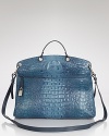 Furla Satchel - Piper Croc Embossed