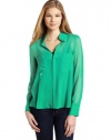 BCBGMAXAZRIA Women's Emma Stitched Collar Blouse