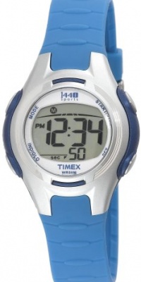 Timex Women's T5K079 1440 Sports Digital Light Blue/Silver-Tone Resin Strap Watch Timex Women's T5K079 1440 Sports Digital Light Blue/Silver-Tone Resin Strap Watch