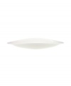 Serve your main dishes in style with this large oval platter. The distinctive, free form shape, soft lines and ribbed surface combine for truly modern elegance. An imperfect glaze conveys natural grace.