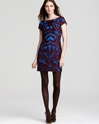 A richly hued lace overlay brings luxe texture and statement style to this Nanette Lepore dress. Team with heels for fall party perfection. A richly hued lace overlay brings luxe texture and statement style to this Nanette Lepore dress. Team with heels for fall party perfection.
