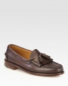 Handsewn kiltie tassel loafer in soft, yet structured calfskin leather.Leather upperLeather liningPadded insoleLeather soleMade in USA