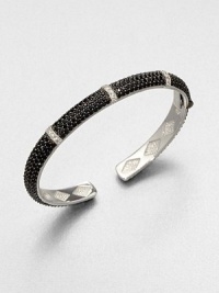 From the Soho Collection. Five rows of rich black spinel accented with dazzling white sapphires set in sterling silver.Black spinel and white sapphireSterling silverDiameter, about 2.75Hinged closureImported From the Soho Collection. Five rows of rich black spinel accented with dazzling white sapphires set in sterling silver.Black spinel and white sapphireSterling silverDiameter, about 2.75Hinged closureImported