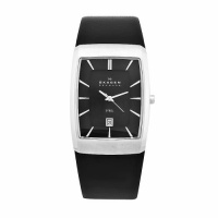 Skagen Men's 690LSLB Denmark Black Dial Leather Strap Watch Skagen Men's 690LSLB Denmark Black Dial Leather Strap Watch