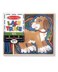 With adorable pets pictured on both sides, they'll have fun practicing lacing and tracing skills while working on their hand-eye coordination. With adorable pets pictured on both sides, they'll have fun practicing lacing and tracing skills while working on their hand-eye coordination.