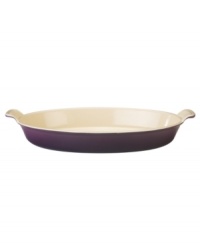 Enhance hot comfort foods like mac n' cheese, potatoes au gratin and peach cobbler with this versatile – and beautifully hued – baking dish from Le Creuset. A wide, shallow shape maximizes surface area to encourage browning and also cooks foods flawlessly on your stovetop. Great for marinating, too! Enhance hot comfort foods like mac n' cheese, potatoes au gratin and peach cobbler with this versatile – and beautifully hued – baking dish from Le Creuset. A wide, shallow shape maximizes surface area to encourage browning and also cooks foods flawlessly on your stovetop. Great for marinating, too!