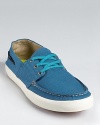 Tretorn puts a twist on the classic boat shoe so you can finish off your casual cool look with an extra dose of color.
