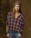 Denim & Supply Ralph Lauren's ranch-inspired shirt plays up the urban-cowgirl angle, rendered in a timeworn embroidered plaid for a rugged Western look that fits right in on the city streets.