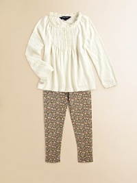 The bohemian-inspired peasant top is crafted from soft, comfortable cotton jersey detailed with charming lace and pintucking.Lace-trimmed round necklineLong raglan sleevesPintucked button-frontEven-sewn flared hemCottonMachine washImported Please note: Number of buttons may vary depending on size ordered. The bohemian-inspired peasant top is crafted from soft, comfortable cotton jersey detailed with charming lace and pintucking.Lace-trimmed round necklineLong raglan sleevesPintucked button-frontEven-sewn flared hemCottonMachine washImported Please note: Number of buttons may vary depending on size ordered.