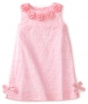 Lilly Pulitzer Girls 2-6X Little Lilly Shift Rosettes dress, Lillys Pink Piece Of Cake, 3