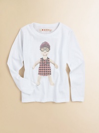 A classic tee finished with their iconic Pupette detail. Pullover styleRound neckline Long sleeves Pupette accentCottonMachine washMade in Italy A classic tee finished with their iconic Pupette detail. Pullover styleRound neckline Long sleeves Pupette accentCottonMachine washMade in Italy