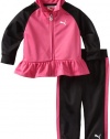 Puma - Kids Baby-Girls Infant Colorblock Tricot Set, Beetroot, 24 Months