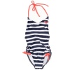 Roxy Kids Girls 2-6X Tri One Piece Swimsuit, Open Ocean Stripe, 5