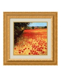 Poppies blanket the countryside in this bright yet soothing landscape by artist Steve Thoms. A lavish wood frame with embossed detail and a sumptuous gold tone accents decor with timeless elegance. Poppies blanket the countryside in this bright yet soothing landscape by artist Steve Thoms. A lavish wood frame with embossed detail and a sumptuous gold tone accents decor with timeless elegance.
