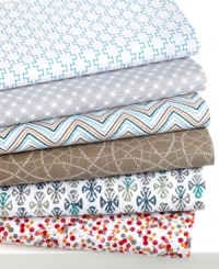 Boasting 220-thread count cotton twill fabric, this bar III™ sheet set provides an ultra-soft layer on your bed. The decorative pattern creates extra dimension. Boasting 220-thread count cotton twill fabric, this bar III™ sheet set provides an ultra-soft layer on your bed. The decorative pattern creates extra dimension.