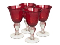 Artland Iris Wine, 8-Ounce, Ruby, Set of 4 Artland Iris Wine, 8-Ounce, Ruby, Set of 4