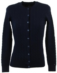 Tommy Hilfiger Womens Cable Knit Cardigan Sweater - XS - Navy Tommy Hilfiger Womens Cable Knit Cardigan Sweater - XS - Navy