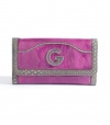 G by GUESS Wanda Checkbook, PURPLE