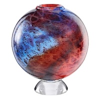 Generously proportioned bowl and vase are created by Kjell Engman and executed by the skills of the glassblowers to create these handsome pieces. Generously proportioned bowl and vase are created by Kjell Engman and executed by the skills of the glassblowers to create these handsome pieces.
