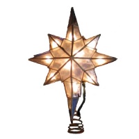 Kurt Adler 10-Light Capiz Star of Bethlehem Clear Treetop Kurt Adler 10-Light Capiz Star of Bethlehem Clear Treetop