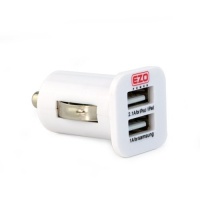 EZOPower White High Output Dual USB Car Charger Adapter (1A/2.1A) - 3.1AMP Total Output ideal for Charging for iPhone, iPad, Tablet, Ebooks, GPS, MP3 players, PDAs, Mobile phones, Smartphones EZOPower White High Output Dual USB Car Charger Adapter (1A/2.1A) - 3.1AMP Total Output ideal for Charging for iPhone, iPad, Tablet, Ebooks, GPS, MP3 players, PDAs, Mobile phones, Smartphones