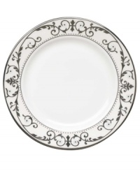 Set the table in vintage elegance with the Autumn Legacy collection from Lenox. This classic collection features vine-like patterns in platinum with all the charm of a Parisian antique market. Set the table in vintage elegance with the Autumn Legacy collection from Lenox. This classic collection features vine-like patterns in platinum with all the charm of a Parisian antique market.