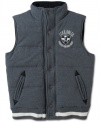 Layer up your look in sleek style with this Ecko Unltd puffer vest.