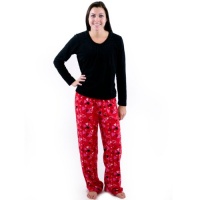 Hue Sleepwear Women's Micro Heart Attack Sleepwear Thermal Set